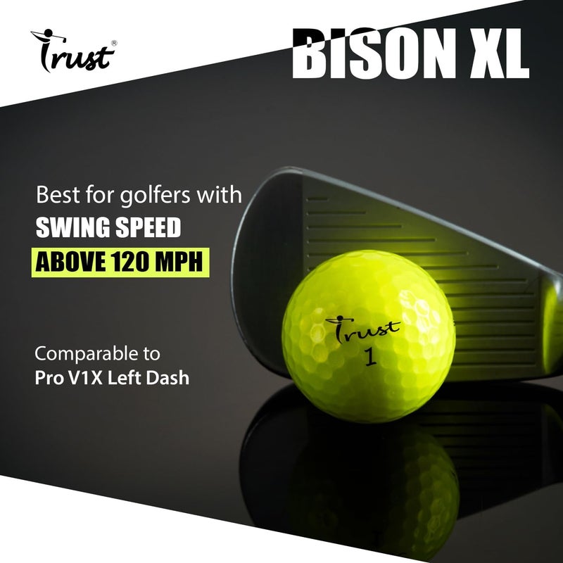 Trust Golf Ball I K8 Bison I Urethane Cover with Reactive Core I 3-Pcs I for Different Swing Speed I 12, 48, or 100 Balls I - Image 2